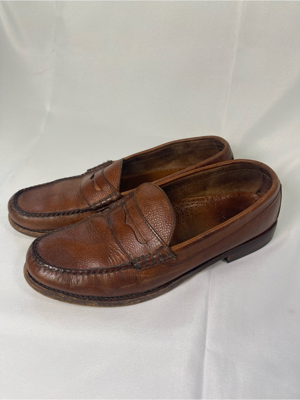Bass Men's 9.5 Chapman Brown Leather Penny Loafers